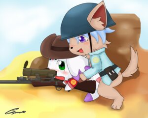 Rating: Explicit Score: 0 Tags: 3_toes 5:4 anthro anthro_on_anthro armor bandai_namco barefoot black_nose blush bodily_fluids bottomless brown_body brown_fur calumon canid canine canis clothed clothing clynarde_(clyndemoon) clyndemoon crossover cum cute_fangs digimon digimon_(species) dipstick_ears duo e621 ear_markings erection facial_markings fangs featureless_feet featureless_hands feet female female_penetrated forehead_markings from_behind_position fur genital_fluids genitals green_eyes gun hat head_markings headgear headwear helmet interspecies male male/female male_penetrating male_penetrating_female mammal markings military multicolored_body multicolored_ears open_mouth penetration penile penile_penetration penis penis_in_vagina purple_body purple_eyes ranged_weapon rifle sex signature sniper sniper_(team_fortress_2) sniper_rifle soldier soldier_(team_fortress_2) source_request spread_legs spreading symbol tail team_fortress_2 teeth toes two_tone_body uniform vaginal vaginal_fluids vaginal_penetration valve valve_corporation vulva warrior weapon white_body wolf zero_unit User: bunchy7s