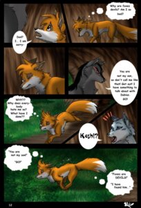 Rating: Safe Score: 0 Tags: blank_(ruki) canid canine canis comic dialogue digital_media_(artwork) e621 english_text female feral fox group kesh_(ruki) male mammal mother_(lore) nature outside parent_(lore) rukifox shadow solo_focus tail text watermark wolf User: bunchy7s