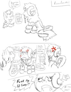 Rating: Safe Score: 0 Tags: black_and_white canid canine canis chibi comic cross-popping_vein demon digital_drawing_(artwork) digital_media_(artwork) duo e621 english_text female hi_res ishigray male mammal monochrome rokku rokkuoni tail text vein wolf User: bunchy7s