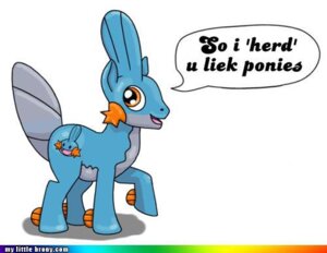 Rating: Safe Score: 0 Tags: alternate_species ambiguous_gender crossover cutie_mark e621 english_text equid equine fan_character feral generation_3_pokemon hasbro horse low_res mammal meme mudkip my_little_pony nintendo nude orange_eyes pokemon pokemon_(species) ponification pony quadruped simple_background solo text unknown_artist white_background User: bunchy7s