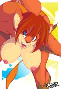 Rating: Questionable Score: 0 Tags: 2013 anthro blue_eyes breasts dedoarts e621 female grin mammal mustelid nipples nude orange_body otter smile solo User: bunchy7s