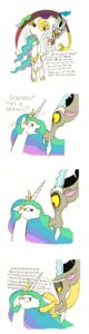 Rating: Safe Score: 0 Tags: absurd_res angry antlers beard blue_body blue_feathers chimera comic crown dialogue discord_(mlp) draconequus duo e621 english_text equid equine facial_hair feathered_wings feathers female feral friendship_is_magic hair hasbro headgear hi_res horn male mammal membrane_(anatomy) membranous_wings mickeymonster multicolored_hair my_little_pony mythological_creature mythological_equine mythology pink_eyes princess_celestia_(mlp) quadruped red_eyes simple_background smile tail tail_tuft text tuft white_background white_body white_feathers winged_unicorn wings User: bunchy7s