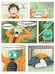 Rating: Safe Score: 0 Tags: amphibian anthro clothing comic digisushi e621 english_text hair hi_res human inside kamezdov keronian male mammal scalie sgt._frog shrinking size_transformation solo text transformation User: bunchy7s