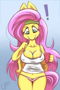 Rating: Questionable Score: 0 Tags: 2:3 anthro anthrofied breasts cleavage clothed clothing container cup e621 equid equine feathered_wings feathers female fluttershy_(mlp) friendship_is_magic fur garam green_eyes hair hasbro hi_res holding_container holding_cup holding_object mammal my_little_pony mythological_creature mythological_equine mythology panties pegasus pink_hair shirt solo tail topwear underwear wings yellow_body yellow_feathers yellow_fur User: bunchy7s