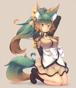 Rating: Safe Score: 0 Tags: accessory animal_humanoid blush bow_(feature) bow_accessory bow_ribbon canid canid_humanoid canine canine_humanoid e621 female fox fox_humanoid fox_tail green_eyes green_hair grey_background hair hair_accessory hair_bow hair_ribbon humanoid kneeling kuromiya kuromiya_raika long_hair long_sleeves mammal mammal_humanoid multicolored_hair ponytail ribbons simple_background smile solo two_tone_hair User: bunchy7s
