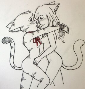Rating: Questionable Score: 0 Tags: amaya_(bcb) anthro arched_back bittersweet_candy_bowl bow_(feature) bow_tie breasts domestic_cat duo e621 eyes_closed felid feline felis female female/female fur mammal open_mouth ribbons side_boob simple_background smile sock_(artist) striped_body striped_fur stripes sue_(bcb) tail white_background User: bunchy7s