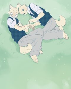 Rating: Safe Score: 0 Tags: 4:5 4_toes 5_fingers anthro arm_grab barefoot blue_eyes bodily_fluids bottomwear claws clothed clothing day domestic_cat duo e621 feet felid feline felis fffffolder fingers fully_clothed grass hi_res humanoid_hands looking_at_another looking_at_self lying male mammal on_side outside pants plant rolled_up_sleeves scratches shirt tail tears toes topwear wounded User: bunchy7s