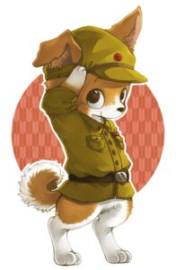 Rating: Safe Score: 0 Tags: ambiguous_gender anthro atamoto canid canine canis clothing digitigrade domestic_dog e621 hat headgear headwear mammal shiba_inu simple_background solo spitz tail uniform white_background young young_anthro User: bunchy7s