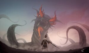 Rating: Safe Score: 0 Tags: aku battle detailed detailed_background duo e621 feral ijul male melee_weapon monster ominous samurai_jack samurai_jack_(character) sword tentacles toony weapon User: bunchy7s