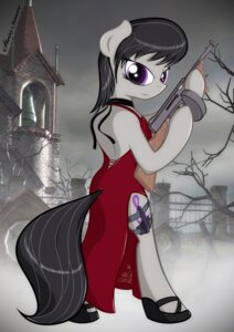 Rating: Safe Score: 0 Tags: 2013 ada_wong anthro black_hair capcom clothing cosplay costume crossover cutie_mark dress e621 earth_pony equid equine female friendship_is_magic gun hair hasbro hi_res horse mammal my_little_pony octavia_(mlp) pony purple_eyes ranged_weapon resident_evil solo stein-more submachine_gun thompson_gun weapon User: bunchy7s