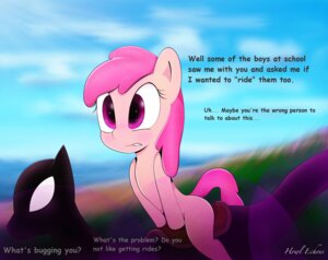 Rating: Safe Score: 0 Tags: cloud dialogue digital_media_(artwork) duo e621 earth_pony english_text equid equine fan_character female feral fur hair hasbro hi_res hooves horse howl_echoes male mammal my_little_pony outside pink_body pink_eyes pink_fur pink_hair pony sky text User: bunchy7s