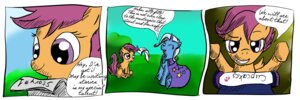 Rating: Safe Score: 0 Tags: 3:1 boasting comic cupcakes_(mlp_fanfic) dialogue e621 english_text equid equine feathered_wings feathers female feral friendship_is_magic hasbro horn mammal my_little_pony mythological_creature mythological_equine mythology orange_body orange_feathers pegasus scootaloo_(mlp) snus tail text trixie_(mlp) typewriter unicorn wings young young_feral User: bunchy7s