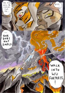 Rating: Safe Score: 0 Tags: anthro better_late_than_never comic daigaijin dialogue dreamworks e621 electricity english_text felid female fire kung_fu_panda leopard lightning mammal master_tigress painting_(artwork) pantherine red_eyes text tiger traditional_media_(artwork) traditional_painting_(artwork) traditional_watercolor_(artwork) volcano wan_wu watercolor_(artwork) wing_wu wu_sisters yellow_eyes User: bunchy7s