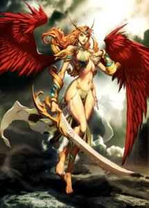 Rating: Questionable Score: 0 Tags: armor barefoot clothed clothing cloud e621 feathered_wings feathers feet female genzoman melee_weapon ornate red_wings skimpy solo sword weapon wings zarich User: bunchy7s