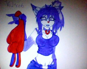 Rating: Safe Score: 0 Tags: 5:4 anthro biped breasts cleavage clothed clothing collar e621 female gloves grandfathered_content hair handwear holding_object mammal midriff open_mouth plushie ponytail procyonid raccoon solo standing unknown_artist User: bunchy7s