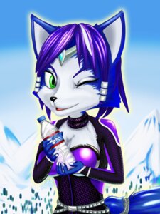 Rating: Safe Score: 0 Tags: accessory anthro belt black_nose blue_body blue_fur blue_hair bodysuit bottle breasts canid canine circlet cleavage clothed clothing container e621 female fox fur gem hair hair_accessory half-length_portrait happy humor jewelry kitunelovealt krystal_(star_fox) mammal multicolored_body multicolored_fur nintendo one_eye_closed outside portrait short_hair skinsuit smile solo star_fox tight_clothing water white_body white_fur wink User: bunchy7s