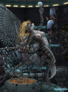 Rating: Questionable Score: 0 Tags: anthro areola blonde_hair blue_eyes breasts cybernetics domestic_cat e621 fake_wings felid feline felis female hair hybrid landingzone machine mammal markings nipples nude science_fiction solo spacecraft tail vehicle wings User: bunchy7s