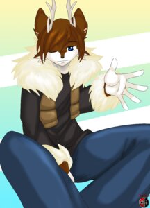 Rating: Safe Score: 0 Tags: 5_fingers anthro antlers biped black_nose blue_eyes bottomwear brown_body brown_fur brown_hair clothed clothing deer e621 fingers fully_clothed fur fur_trim_(clothing) hair hi_res horn humanoid_hands kivwolf looking_at_viewer male mammal one_eye_closed pants shirt sitting solo topwear vest white_body white_fur wink User: bunchy7s Rating: Safe Score: 0 Tags: 5_fingers anthro antlers biped black_nose blue_eyes bottomwear brown_body brown_fur brown_hair clothed clothing deer e621 fingers fully_clothed fur fur_trim_(clothing) hair hi_res horn humanoid_hands kivwolf looking_at_viewer male mammal one_eye_closed pants shirt sitting solo topwear vest white_body white_fur wink User: bunchy7s