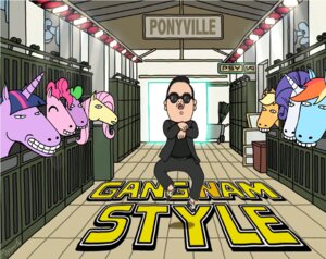 Rating: Safe Score: 0 Tags: applejack_(mlp) belt blue_body blue_eyes blue_fur blue_hair clothing dancing e621 earth_pony english_text equid equine eyewear female feral fluttershy_(mlp) friendship_is_magic fur gangnam_style grandfathered_content group hair hasbro hat headgear headwear horn horse human humor korean mammal meme multicolored_hair my_little_pony mythological_creature mythological_equine mythology parody pink_hair pinkie_pie_(mlp) pony psy_(singer) purple_body purple_fur purple_hair rainbow_dash_(mlp) rainbow_hair rarity_(mlp) spike_(mlp) sunglasses teeth text twilight_sparkle_(mlp) two_tone_hair unicorn unknown_artist User: bunchy7s