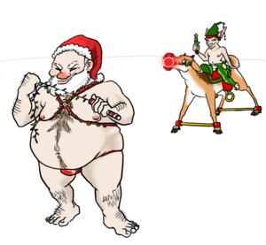 Rating: Explicit Score: 0 Tags: 3boys artist_request ball_gag beard big_belly chaps christmas christmas_elf christmas_lights deer elf elf_ears elf_hat facial_hair gag gagged gay hairy harness hobble hobbled jingle_bells male pointy_ears reindeer rudolph rule34 saddle santa_claus santa_hat tagme thong white_hair User: bunchy7s