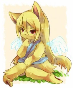 Rating: Safe Score: 0 Tags: anthro biped blonde_hair canid canine clothed clothing e621 feathered_wings feathers feet female fox hair hindpaw hybrid long_hair mammal nero_cane pawpads paws red_eyes sitting solo tail wings young young_anthro young_female User: bunchy7s