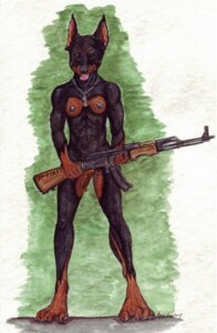 Rating: Questionable Score: 0 Tags: 2009 4_toes abs abstract_background ak-47 ak_platform amesherla anthro assault_rifle biped breasts canid canine canis cropped_ears dobermann dog_tags domestic_dog e621 feet female full-length_portrait gun jewelry looking_at_viewer mammal muscular muscular_anthro muscular_female necklace nipples nude pinscher portrait ranged_weapon rifle solo standing teeth toes tongue tongue_out watermark weapon User: bunchy7s