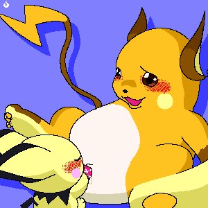 Rating: Explicit Score: 0 Tags: blush color cum fellatio feral fur insertion interspecies larger_male male nude oral penis pichu pokemon pokemon_(species) raichu rule34 size_difference smaller_ambiguous User: bunchy7s