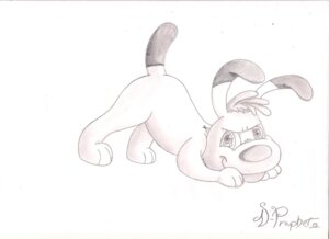 Rating: Safe Score: 0 Tags: ambiguous_gender canid canine canis domestic_dog e621 feral full-length_portrait graphite_(artwork) hi_res mammal monochrome n-prophet portrait raised_tail scruff_(scruff) scruff_(series) solo tail traditional_media_(artwork) young young_feral User: bunchy7s