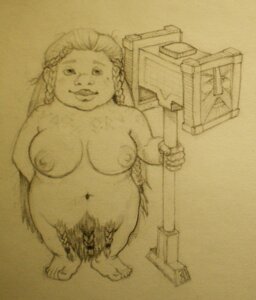 Rating: Explicit Score: 0 Tags: 1girls areolae belly_hair braided_hair braided_pubic_hair breasts completely_nude dwarf dwarf_female dwarf_fortress facing_viewer fat fat_female feet female female_only full_body hammer large_breasts looking_at_viewer medium_breasts monochrome navel nipples nude nude_female pubic_hair rule34 simple_background sketch smile solo standing traditional_media_(artwork) uncensored very_long_hair war_hammer weapon User: bunchy7s