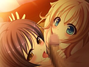 Rating: Explicit Score: 0 Tags: 1boy 2girls blush censored collaborative_fellatio cooperative_fellatio fellatio female fumizuki_yukari game_cg handjob looking_at_viewer male mosaic_censoring multiple_females multiple_girls oral penis rule34 semen_junkie tagme takahara_miyu teamwork tokisaki_aoi tongue User: bunchy7s
