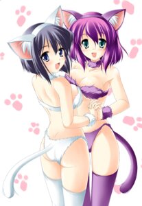 Rating: Questionable Score: 0 Tags: accessory bikini blue_eyes breasts butt clothed clothing duo e621 fake_cat_ears fake_cat_tail fake_ears fake_tail female footprint grandfathered_content grey_hair hair hair_accessory hairband hands_together henrietta_de_tristain human human_only inner_ear_fluff interlocked_fingers kamiya_tomoe looking_aside looking_at_viewer mammal not_furry open_mouth open_smile pawprint purple_hair short_hair siesta_(zero_no_tsukaima) skimpy smile standing swimwear tail tan_body tan_skin teal_eyes the_familiar_of_zero tuft two-piece_swimsuit User: bunchy7s