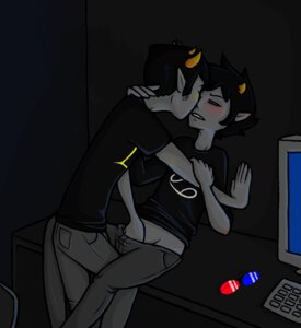 Rating: Questionable Score: 0 Tags: 2boys black_hair blush closed_eyes clothing computer gay glasses grey_skin hand_in_pants homestuck horns karkat_vantas male ms_paint_adventures pointy_ears rule34 short_hair sollux_captor source_deleted troll trytofeelthebeat User: bunchy7s Rating: Questionable Score: 0 Tags: 2boys black_hair blush closed_eyes clothing computer gay glasses grey_skin hand_in_pants homestuck horns karkat_vantas male ms_paint_adventures pointy_ears rule34 short_hair sollux_captor source_deleted troll trytofeelthebeat User: bunchy7s