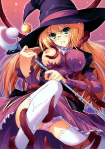 Rating: Questionable Score: 0 Tags: 1girls bell breasts copyright_request female female_only glasses green_eyes hat highres long_hair nipples panties rule34 solo staff tentacle thighhighs tomose_shunsaku torn_clothes underwear witch witch_hat User: bunchy7s