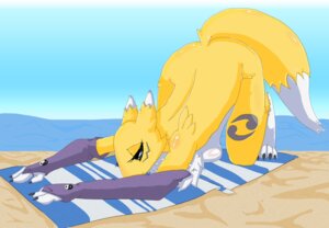 Rating: Questionable Score: 0 Tags: 2013 4_toes all_fours anthro ass_up bandai_namco barefoot beach biped black_sclera blue_eyes breasts butt canid canine chest_tuft claws clothing detailed_background digimon digimon_(species) e621 eyelashes feet female fur gloves handwear hanging_breasts hi_res kasine looking_at_viewer mammal mane markings mostly_nude on_towel outside presenting presenting_hindquarters purple_body purple_fur renamon sand seaside side_boob sky solo thick_thighs toes towel tuft water white_body white_fur wide_hips yellow_body yellow_fur User: bunchy7s