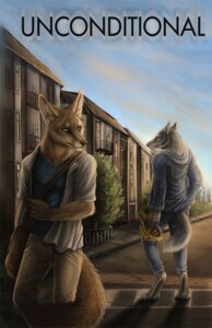 Rating: Safe Score: 0 Tags: anthro barefoot blue_bottomwear blue_clothing blue_jacket blue_pants blue_shirt blue_topwear bottomwear brown_body building canid canine canis clothed clothing cloud comic cover cover_art cover_page day detailed_background duo e621 ear_piercing english_text feet fennec_fox fox fully_clothed fur grass grey_body grey_fur grey_tail holding_object house jacket male mammal marcus_(rukis) messenger_bag open_clothing open_jacket open_topwear outside pants piercing plant reis rukis shirt tail tan_body tan_fur tan_tail text topwear tree true_fox unconditional_(comic) white_clothing white_jacket white_topwear wolf User: bunchy7s