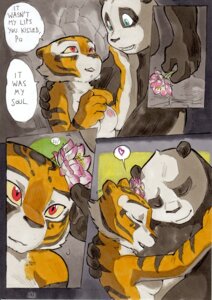 Rating: Questionable Score: 0 Tags: 2013 anthro bear better_late_than_never breasts comic daigaijin dialogue dreamworks duo e621 english_text felid female flower giant_panda green_eyes heart_symbol hug kung_fu_panda love male male/female mammal master_po_ping master_tigress nipples painting_(artwork) pantherine plant red_eyes romantic romantic_couple stripes text tiger traditional_media_(artwork) traditional_painting_(artwork) traditional_watercolor_(artwork) watercolor_(artwork) User: bunchy7s