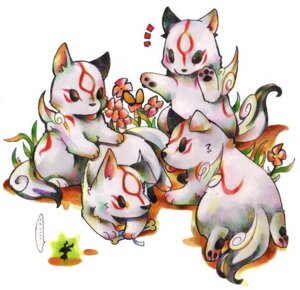 Rating: Safe Score: 0 Tags: amaterasu_(okami) black_eyes bone canid canine canis capcom clover_studio deity e621 female feral flower fur grass group issun_(okami) izumi_asuka low_res mammal okami_(capcom) plant poncle tail white_body white_fur wolf young young_feral User: bunchy7s