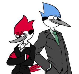 Rating: Safe Score: 0 Tags: adriofthedead anthro avian beak bird blue_body blue_feathers blue_jay breasts business cardinal_(bird) cartoon_network clothing corvid duo e621 feathers female jay_(bird) male margaret_smith_(regular_show) mordecai_(regular_show) new_world_jay non-mammal_breasts oscine passerine red_body red_feathers regular_show simple_background suit white_background User: bunchy7s