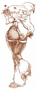 Rating: Questionable Score: 0 Tags: anthro bandai_namco black_sclera breasts butt camel_toe canid canine claws clothed clothing digimon digimon_(species) e621 female fur gesture heart_symbol kemonono legwear mammal monochrome nipples renamon side_boob skimpy solo stockings waving User: bunchy7s
