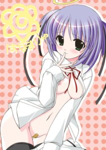 Rating: Questionable Score: 0 Tags: 1girls angel bandaid bandaid_on_pussy black_legwear black_thighhighs bludgeoning_angel_dokuro-chan blue_hair blush bokusatsu_tenshi_dokuro-chan bottomless breasts choco_chip dokuro_mitsukai female finger_to_mouth green_eyes hair_ribbon halo mitsukai_dokuro nipple_slip nipples no_bra no_panties open_clothes open_shirt pussy ribbon rule34 shirt short_twintails solo thighhighs tied_hair twintails User: bunchy7s