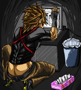 Rating: Explicit Score: 0 Tags: 1boy ass black_fingerless_gloves brown_hair butt_crack computer disney fingerless_gloves khaki_pants kingdom_hearts kneeling laptop lowres male male_only masturbation michi@_jichou_shibou pants_down rule34 solo spiky_hair square_enix terra_(kingdom_hearts) tissue_box trash_can video_games User: bunchy7s Rating: Explicit Score: 0 Tags: 1boy ass black_fingerless_gloves brown_hair butt_crack computer disney fingerless_gloves khaki_pants kingdom_hearts kneeling laptop lowres male male_only masturbation michi@_jichou_shibou pants_down rule34 solo spiky_hair square_enix terra_(kingdom_hearts) tissue_box trash_can video_games User: bunchy7s