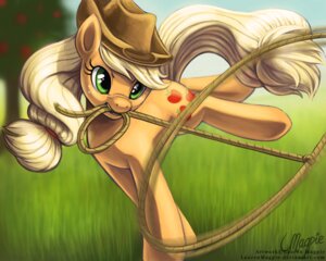 Rating: Safe Score: 0 Tags: 5:4 apple applejack_(mlp) blonde_hair clothing cowboy_hat cutie_mark e621 earth_pony equid equine female feral food freckles friendship_is_magic fruit fur grass green_eyes hair hasbro hat headgear headwear horse lasso laurenmagpie mammal my_little_pony object_in_mouth orange_body orange_fur outside plant pony rope solo teeth tree User: bunchy7s