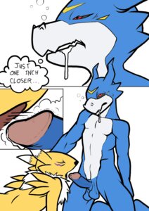 Rating: Explicit Score: 0 Tags: anthro balls bandai_namco biped black_sclera blowing blowing_on_penis blue_balls blue_body blue_penis blue_skin bodily_fluids breath breathing canid canine chest_tuft circumcised comic digimon digimon_(species) drooling duo e621 english_text erection eyes_closed fangs female flamedramon fur gadonstriom genitals glans humanoid_genitalia humanoid_penis imminent_fellatio imminent_oral looking_pleasured male mammal nanogrrr nude open_mouth penis pink_glans red_eyes renamon saliva scalie simple_background teasing teeth text tuft white_background white_body white_fur yellow_body yellow_fur User: bunchy7s