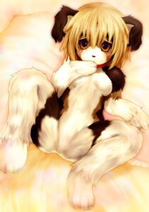 Rating: Questionable Score: 0 Tags: 2010 anthro biped blonde_hair blush brown_eyes canid canine canis collar domestic_dog e621 female hair japanese_description kemono looking_at_viewer lying mammal marie_(tetetor-oort) on_back short_hair solo tetetor-oort young young_anthro young_female User: bunchy7s