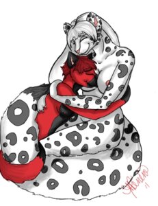 Rating: Questionable Score: 0 Tags: anthro black_body black_fur breasts canid canine cuddling duo e621 felid female fur leopard leopard_spots male mammal nuzzling pantherine prehensile_tail red_body red_fur romantic romantic_couple rydian simple_background snow_leopard spots tail til_sunlight_dies white_background User: bunchy7s