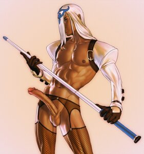 Rating: Explicit Score: 0 Tags: 1boy abs balls billiard_cue blue_eyes dark-skinned_male dark_skin erect_nipples fishnet garter_belt guilty_gear jahi large_penis long_penis looking_at_viewer male male_nipples male_only navel nipples pecs penis rule34 serratus_anterior skinny_penis solo testicles thighhighs venom_(guilty_gear) white_hair User: bunchy7s