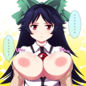 Rating: Explicit Score: 0 Tags: 1girls black_hair bow breast_grab breasts eyes female hairbow huge_breasts kuroino long_hair nipples red_eyes rule34 solo touhou translated utsuho_reiuji User: bunchy7s