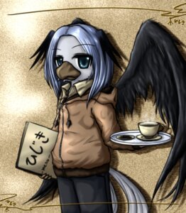 Rating: Safe Score: 0 Tags: 2010 anthro avian beak biped bird blue_eyes blue_hair bottomwear clothed clothing container cup e621 feathered_wings feathers hair holding_object jacket japanese_text kemono looking_at_viewer male pandhets pants short_hair solo standing tea_cup text topwear tray wings User: bunchy7s Rating: Safe Score: 0 Tags: 2010 anthro avian beak biped bird blue_eyes blue_hair bottomwear clothed clothing container cup e621 feathered_wings feathers hair holding_object jacket japanese_text kemono looking_at_viewer male pandhets pants short_hair solo standing tea_cup text topwear tray wings User: bunchy7s