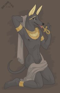 Rating: Explicit Score: 0 Tags: 2004 accessory ankh anklet anthro anubian_jackal anubis armlet barely_visible_genitalia barely_visible_penis biped black_body black_fur black_nipples broketail canid canine canis clothing curtains deity e621 egyptian egyptian_clothing egyptian_mythology fur genitals gold_(metal) gold_jewelry jackal jewelry kneeling male mammal middle_eastern_mythology mythology necklace nipples penis penis_base pinup pose sash solo suggestive tail usekh User: bunchy7s