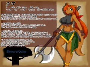 Rating: Safe Score: 0 Tags: 2009 4:3 anthro axe belt bottomwear canid canine canis character_name clothing digital_media_(artwork) domestic_dog double_bitted_axe e621 ema_(shio_inu) female fingerless_gloves forest_of_pixiv gloves greataxe hair handwear japanese_description japanese_text kemono mammal melee_weapon midriff model_sheet orange_hair partially_translated shio_inu skirt solo tail text translation_request weapon young User: bunchy7s